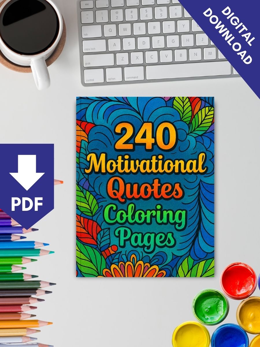 240 Motivational Quotes - Colouring Pages - Image 2