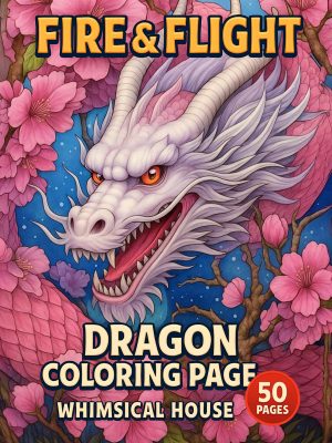 Fire & Flight – 50 Dragon Colouring Pages