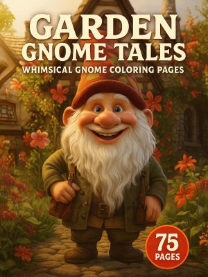 Garden Gnome Tales – 75 Whimsical Gnome Colouring Pages