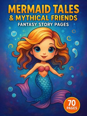 Mermaid Tales & Mythical Friends – 70 Fantasy Story Colouring Pages