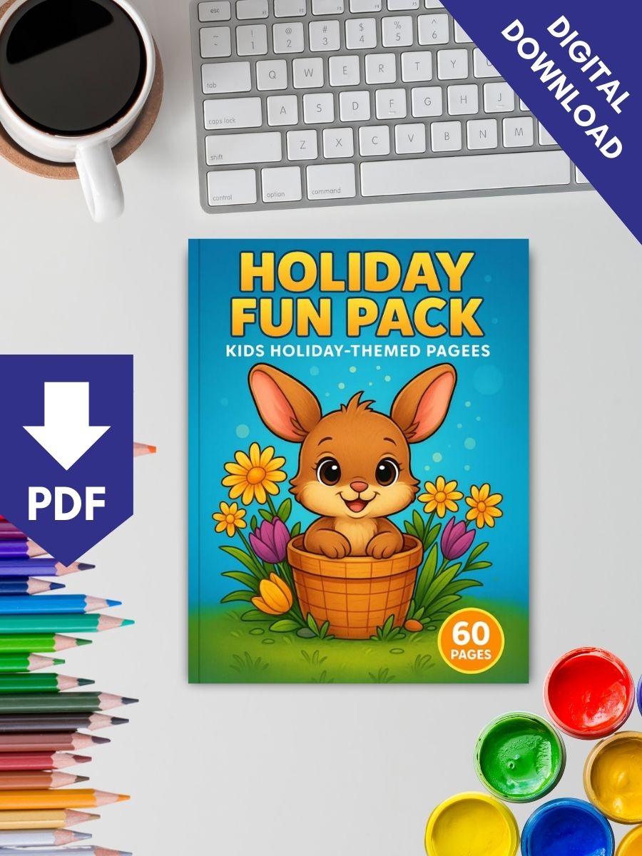Holiday Fun Pack – 60 Kids Holiday-Themed Colouring Pages - Image 2