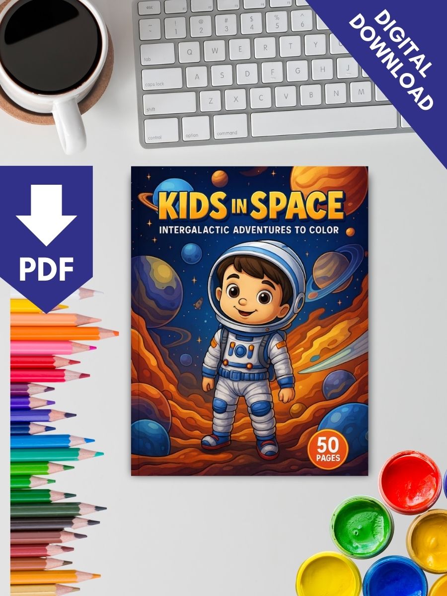 Kids in Space – 50 Intergalactic Adventures to Colour - Image 2