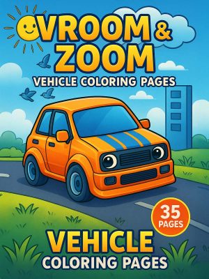 Vroom & Zoom – 35 Vehicle Colouring Pages